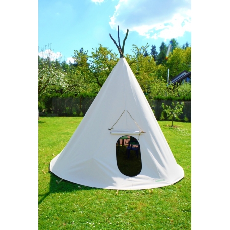 Dětské týpí, (teepee, tipi) pr. 2,8 m béžové (3m)